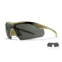 Kit lunettes Vapor noir et coyote verres fumés, clairs et oranges - Wiley X