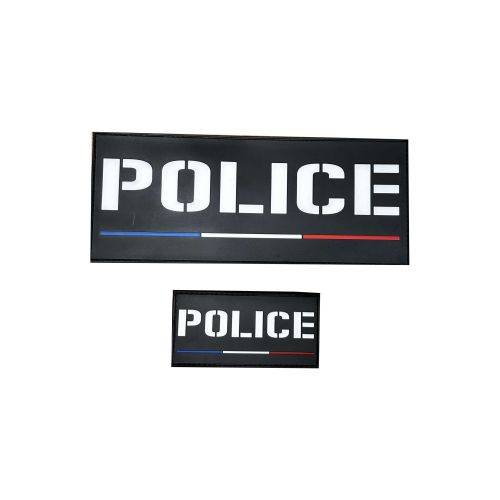 Jeu de bandes PVC Police France pour la housse Tac ADN Tactical