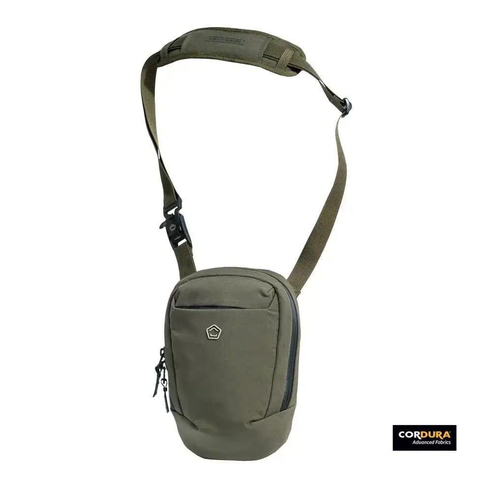 Sacoche bandoulière port discret vert OD Consul Vertical - Pentagon Tactical
