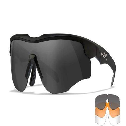 Kit lunettes Rogue Comm noir verres fumés, clairs et oranges - Wiley X