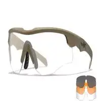 Kit lunettes Rogue Comm Tan verres fumés, clairs et oranges - Wiley X