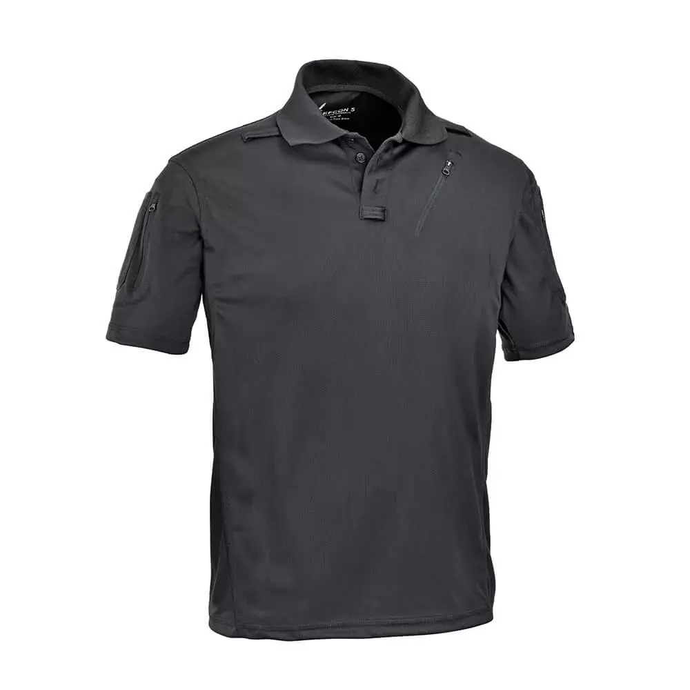 Polo respirant manches courtes avec poches en polyester mesh