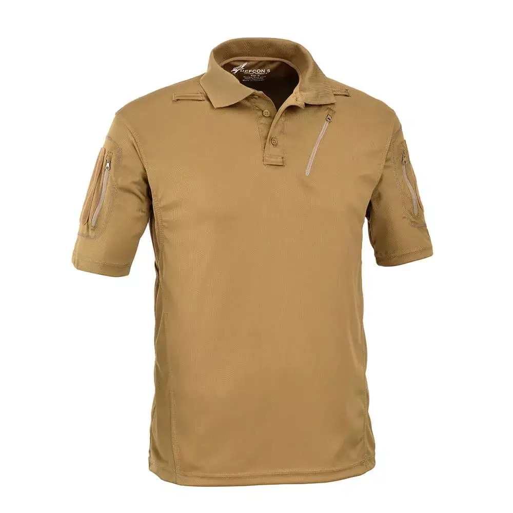Polo respirant manches courtes avec poches en polyester mesh Polo respirant manches courtes avec poches en polyester mesh