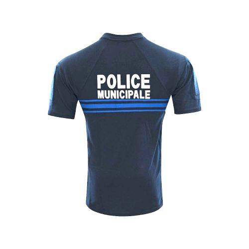 Tee-shirt Instructor Coton Dark Navy Police Municipale