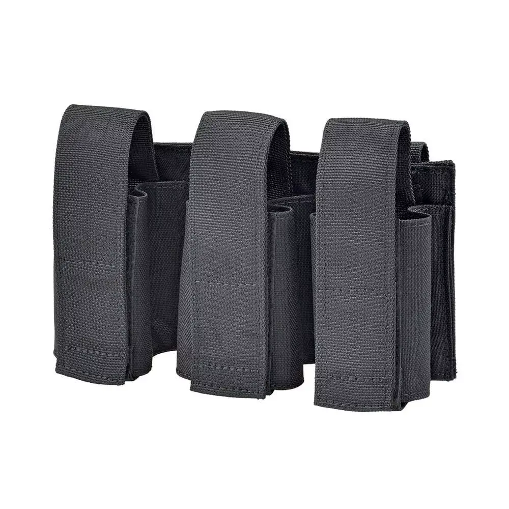 Pochette tactique triple pour grenades calibre 40 mm - Compatible MOLLE