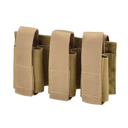 Pochette tactique triple pour grenades calibre 40 mm - Compatible MOLLE