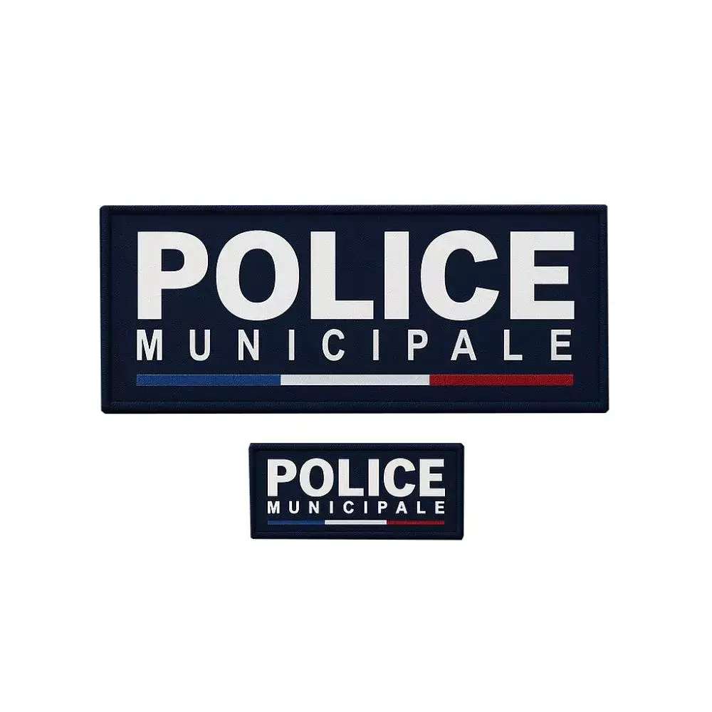 Jeu de bandes brodées Police Municipale - fond bleu marine Jeu de bandes brodées Police Municipale - fond bleu marine