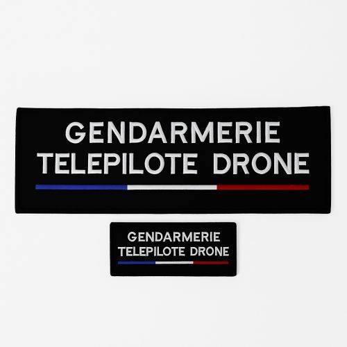 Jeu de bandes brodées Gendarmerie Télépilote Drone