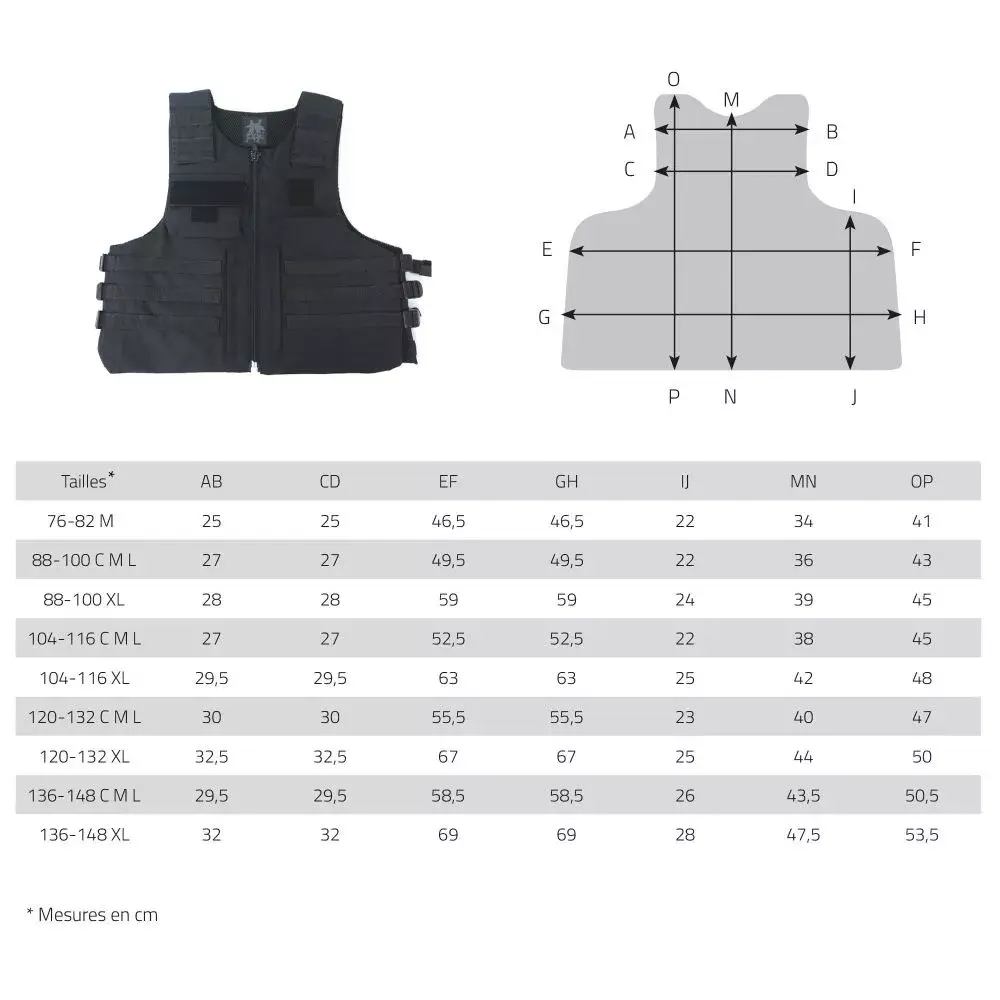 Housse de gilet pare balles attaches molle type GK - Patrol