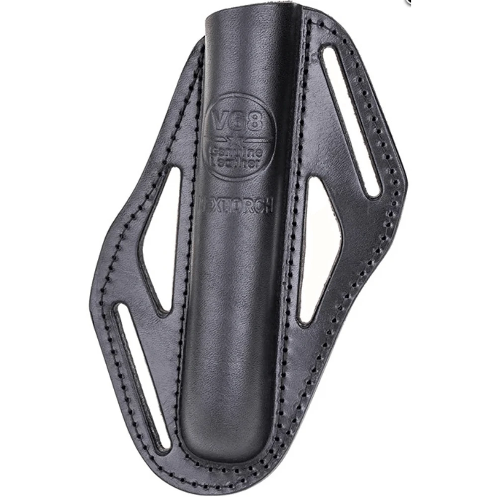 Étui de matraque portable en cuir véritable V68 - Noir - NEXTORCH