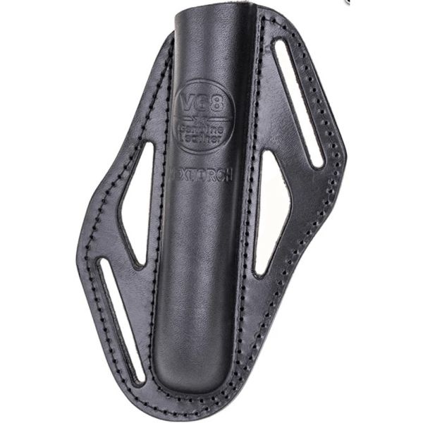 Étui de matraque portable en cuir véritable V68 - Noir - NEXTORCH