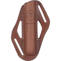 Étui de matraque portable en cuir véritable V68 - Marron - NEXTORCH