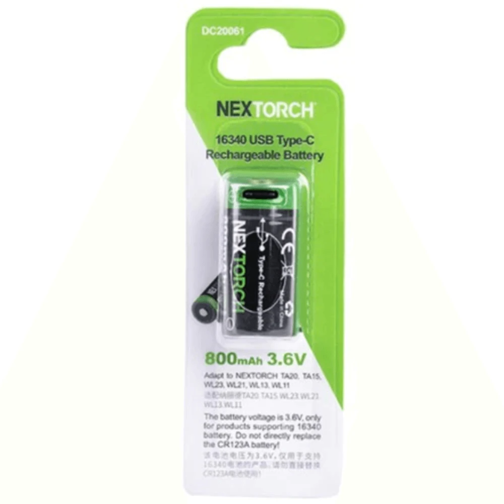 Batterie rechargeable 16340 800mAh - Nextorch