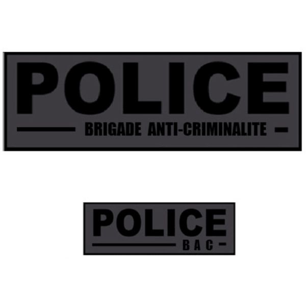 Jeu de bandes brodées BV Police BAC