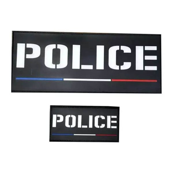 Jeu de bandes PVC Police France pour la housse Tac ADN Tactical