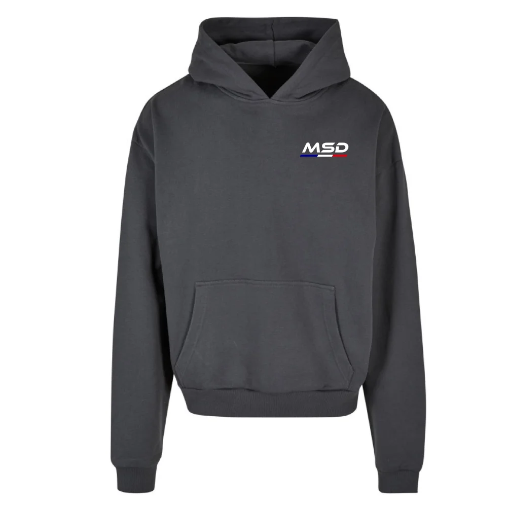 Sweat capuche 330 grammes gris MSD