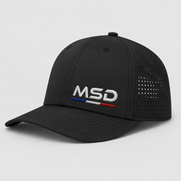 Casquette sport 5 pans personnalisé MSD 3 Bleu marine