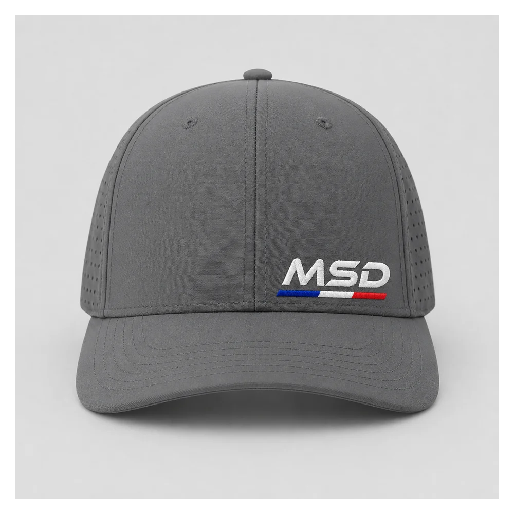 Casquette sport 5 pans personnalisé MSD 3 Grise
