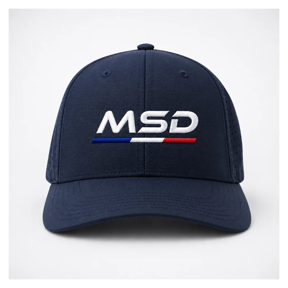 Casquette sport 5 pans personnalisé MSD 2 Bleu marine