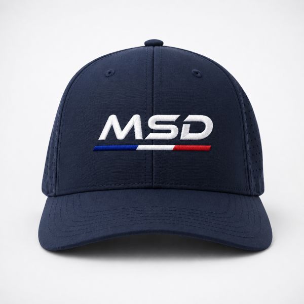Casquette sport 5 pans personnalisé MSD 2 Bleu marine