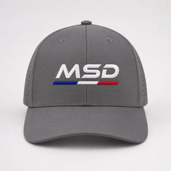 Casquette sport 5 pans personnalisé MSD 2 Grise