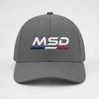 Casquette sport 5 pans personnalisé MSD 2 Grise