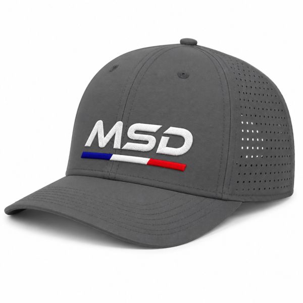 Casquette sport 5 pans personnalisé MSD 2 Grise