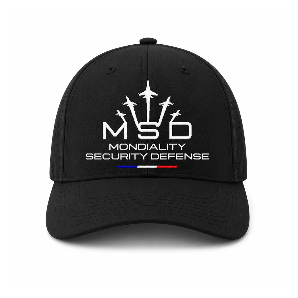 Casquette sport 5 pans personnalisé MSD 1 Noire
