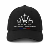 Casquette sport 5 pans personnalisé MSD 1 Noire