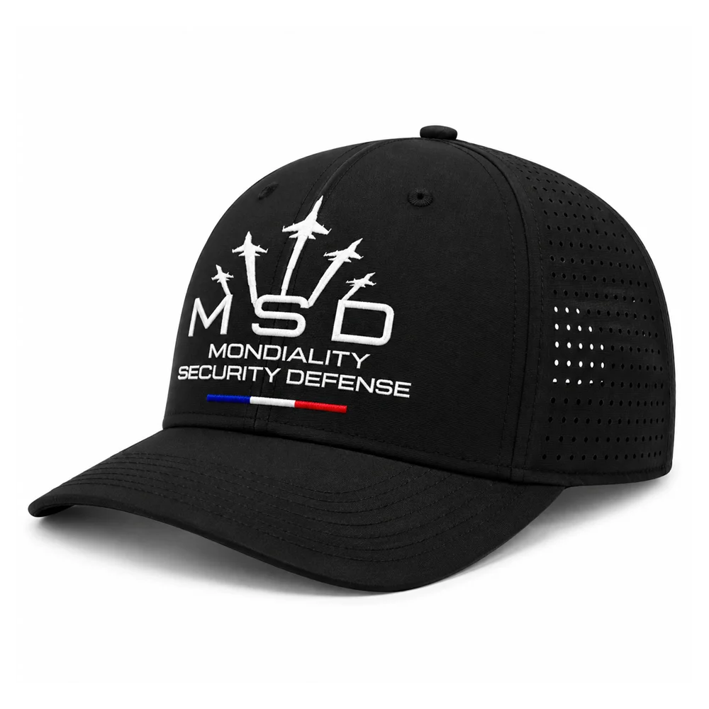 Casquette sport 5 pans personnalisé MSD 1 Noire