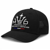 Casquette sport 5 pans personnalisé MSD 1 Noire
