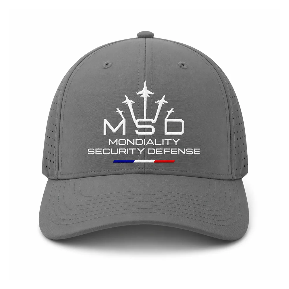 Casquette sport 5 pans personnalisé MSD 1 Grise