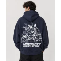 Sweat capuche 330 grammes bleu marine personnalisé MSD