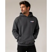 Sweat capuche 330 grammes gris personnalisé MSD