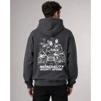 Sweat capuche 330 grammes gris personnalisé MSD