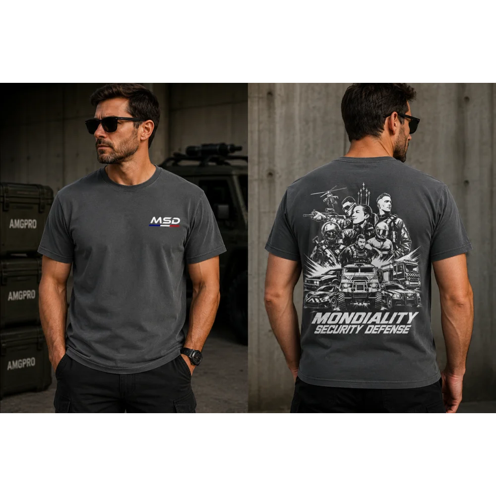Tee-shirt homme col rond bleu marine 190 grammes personnalisé MSD