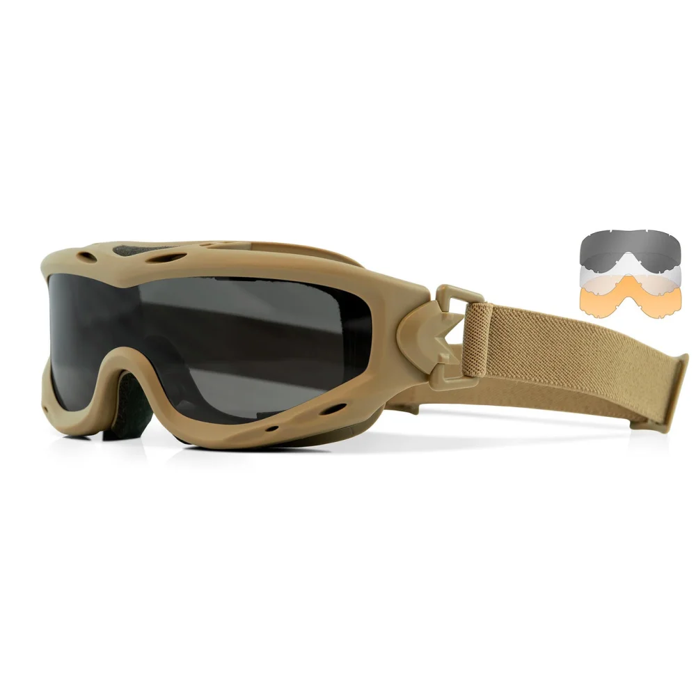 Kit Masque Spear Tan - verres fumés, clairs et oranges - Wiley X