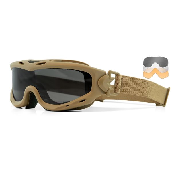 Kit Masque Spear Tan - verres fumés, clairs et oranges - Wiley X