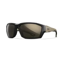 Lunettes Alpine Noires et Tan - Verres Polarisés Miroir Tungstène - Wiley X