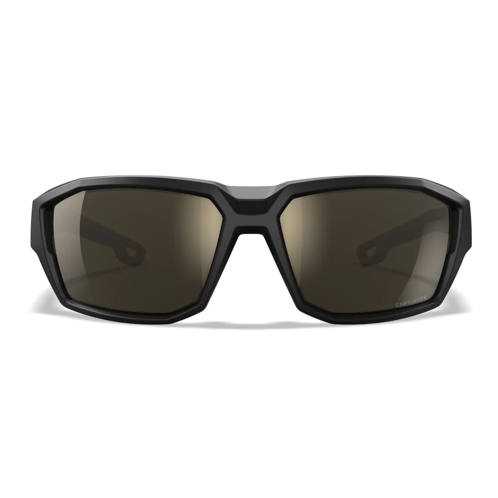 Lunettes Alpine Noires et Tan - Verres Polarisés Miroir Tungstène - Wiley X