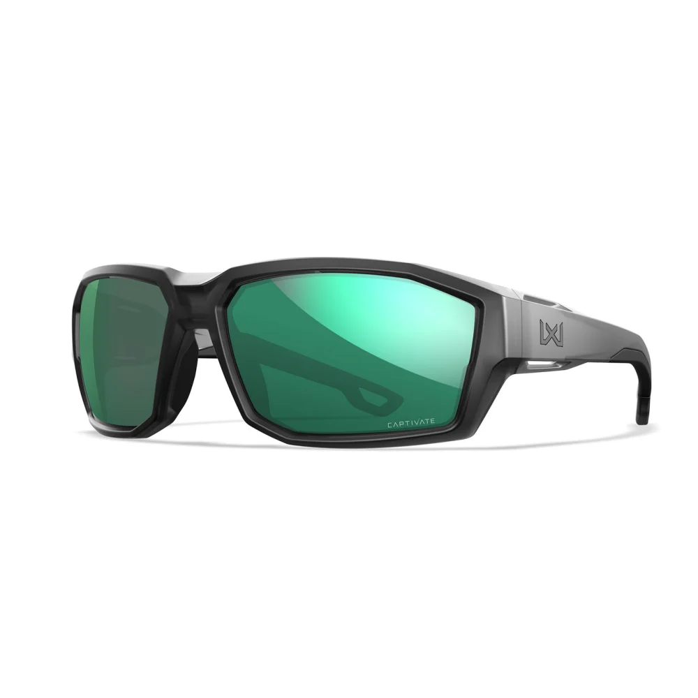 Lunettes Alpine Noires - Verres Polarisés Miroir vert - Wiley X