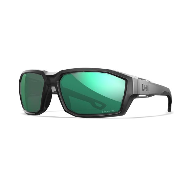 Lunettes Alpine Noires - Verres Polarisés Miroir vert - Wiley X