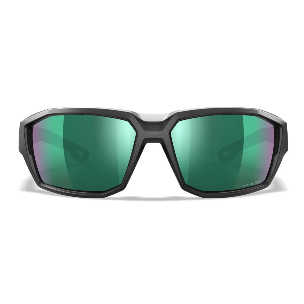 Lunettes Alpine Noires - Verres Polarisés Miroir vert - Wiley X