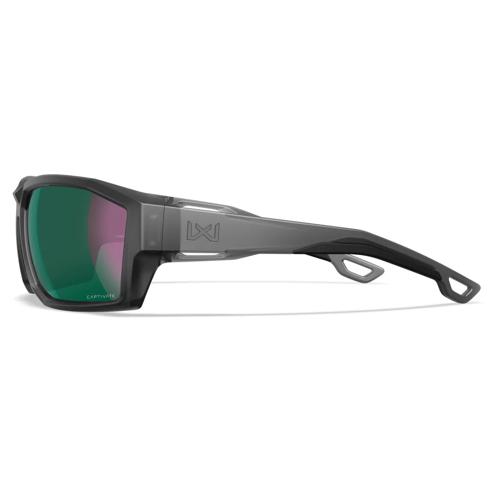 Lunettes Alpine Noires - Verres Polarisés Miroir vert - Wiley X