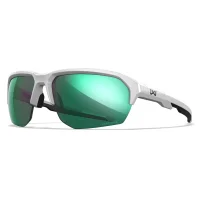 Lunettes JAKL Blanc Poli - Verres Polarisés Miroir Vert - Wiley X