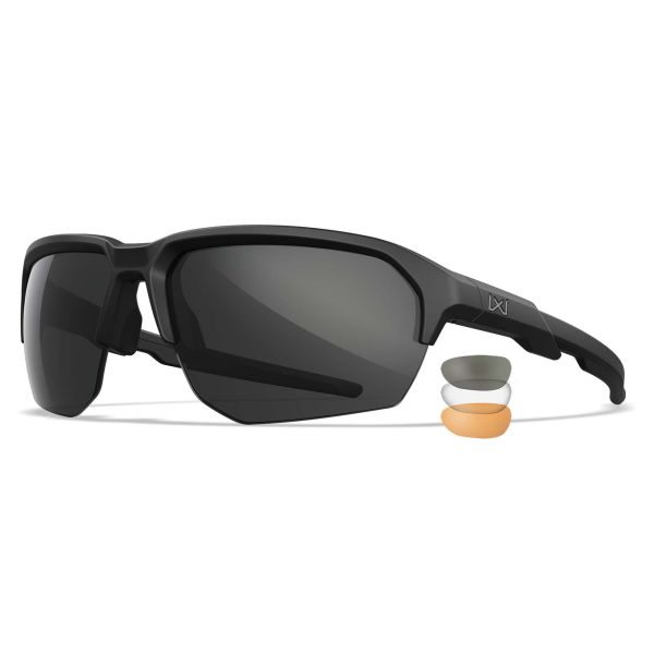 Kit Lunettes JAKL Noir Mat - Verres Fumés, Clairs et Oranges - Wiley X