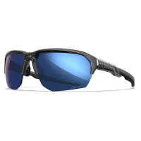 Lunettes JAKL Gris Cristal Brillant - Verres Polarisés Miroir Bleu - Wiley X