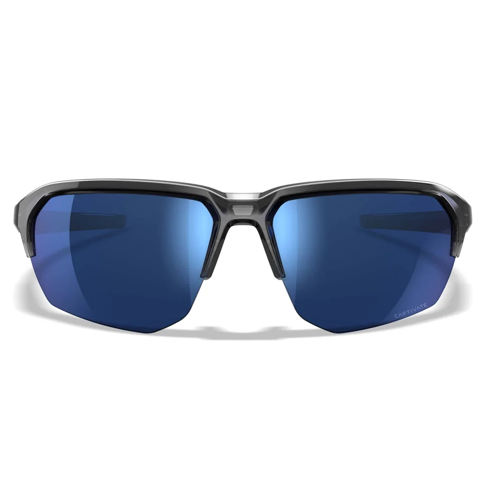 Lunettes JAKL Gris Cristal Brillant - Verres Polarisés Miroir Bleu - Wiley X