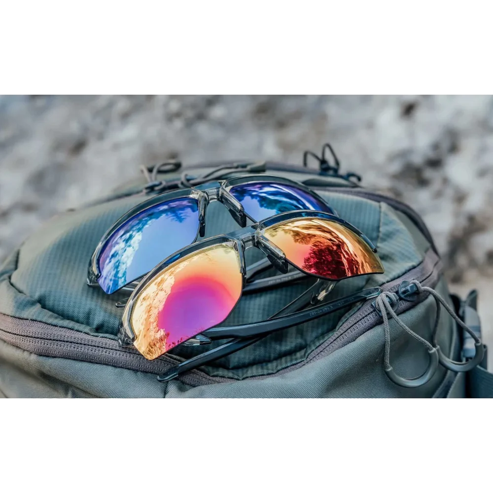 Lunettes JAKL Gris Cristal Brillant - Verres Polarisés Miroir Bleu - Wiley X