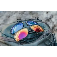 Lunettes JAKL Gris Cristal Brillant - Verres Polarisés Miroir Bleu - Wiley X